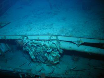 Stbd 5.9-inch gun  concealed under forecastle